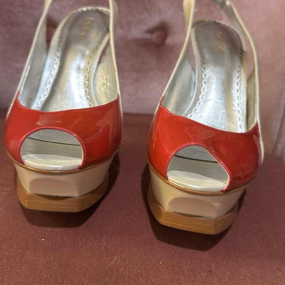 Y2K Bebe Red Slingback Heels - Picture 3 of 5